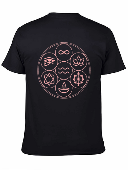 Symbol Circle Graphic Black T-Shirt