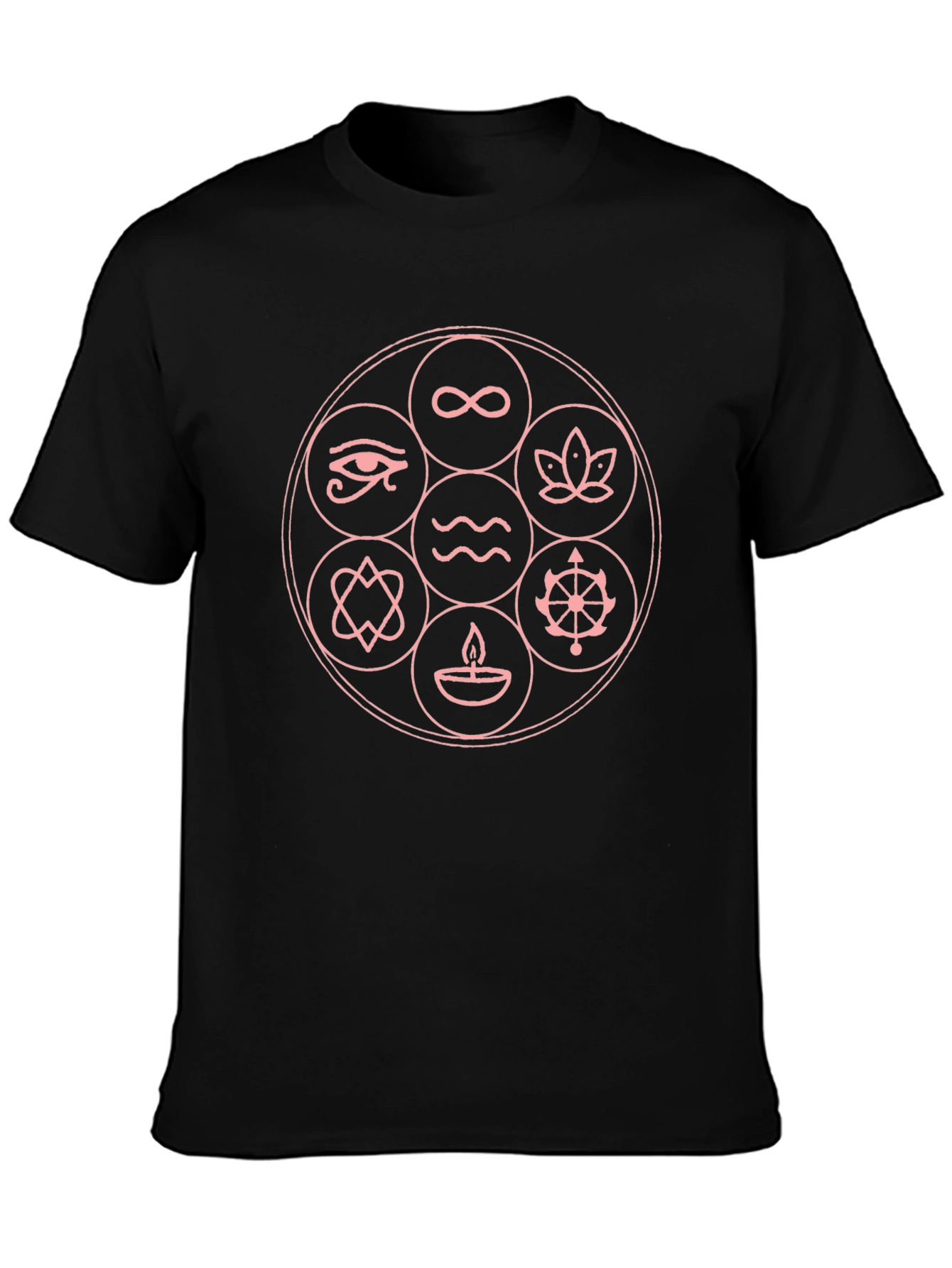 Symbol Circle Graphic Black T-Shirt