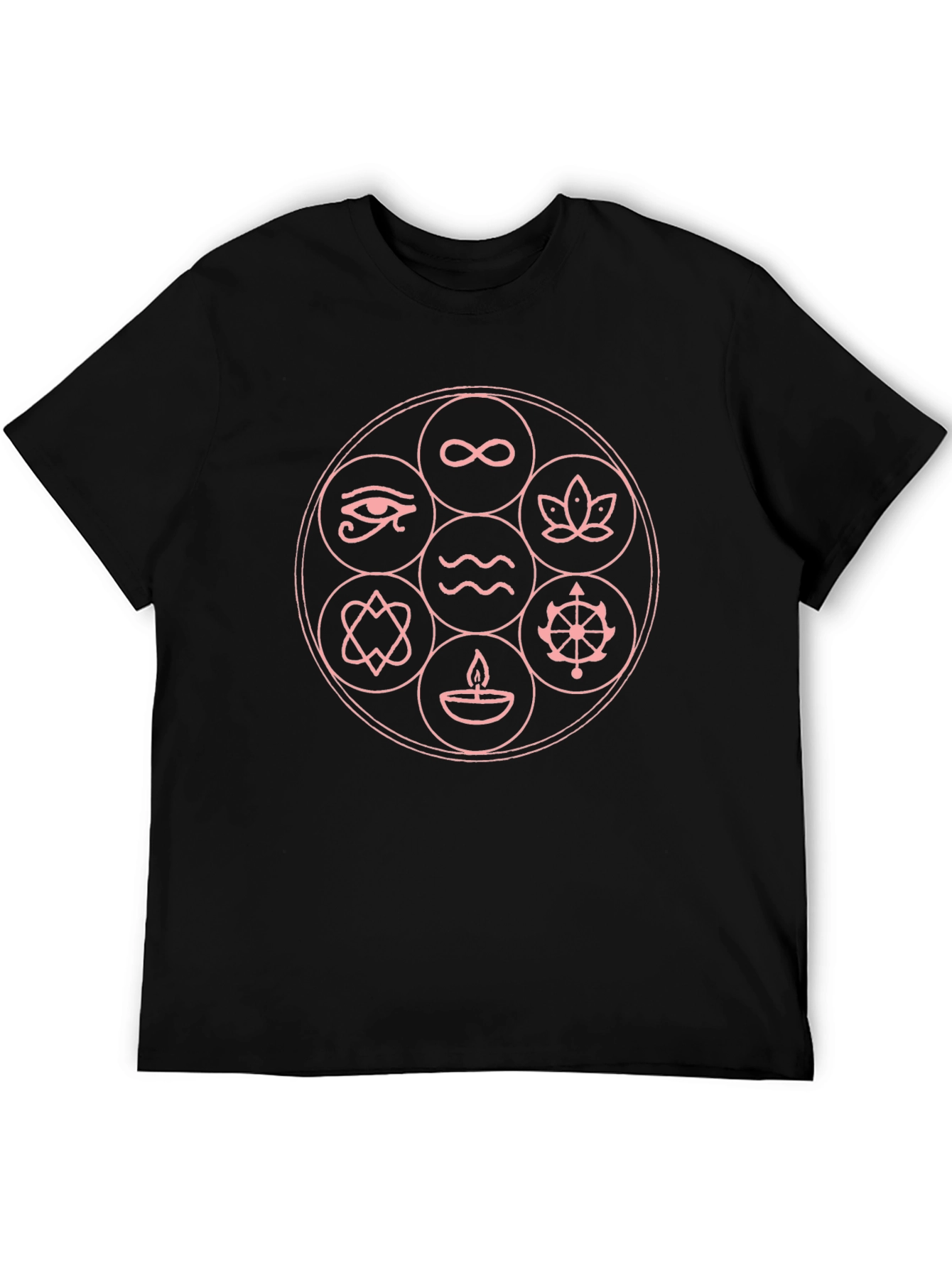 Symbol Circle Graphic Black T-Shirt