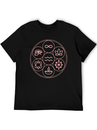 Symbol Circle Graphic Black T-Shirt