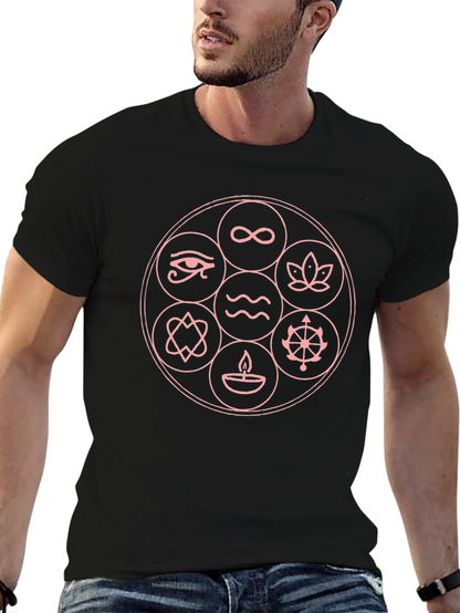 Symbol Circle Graphic Black T-Shirt