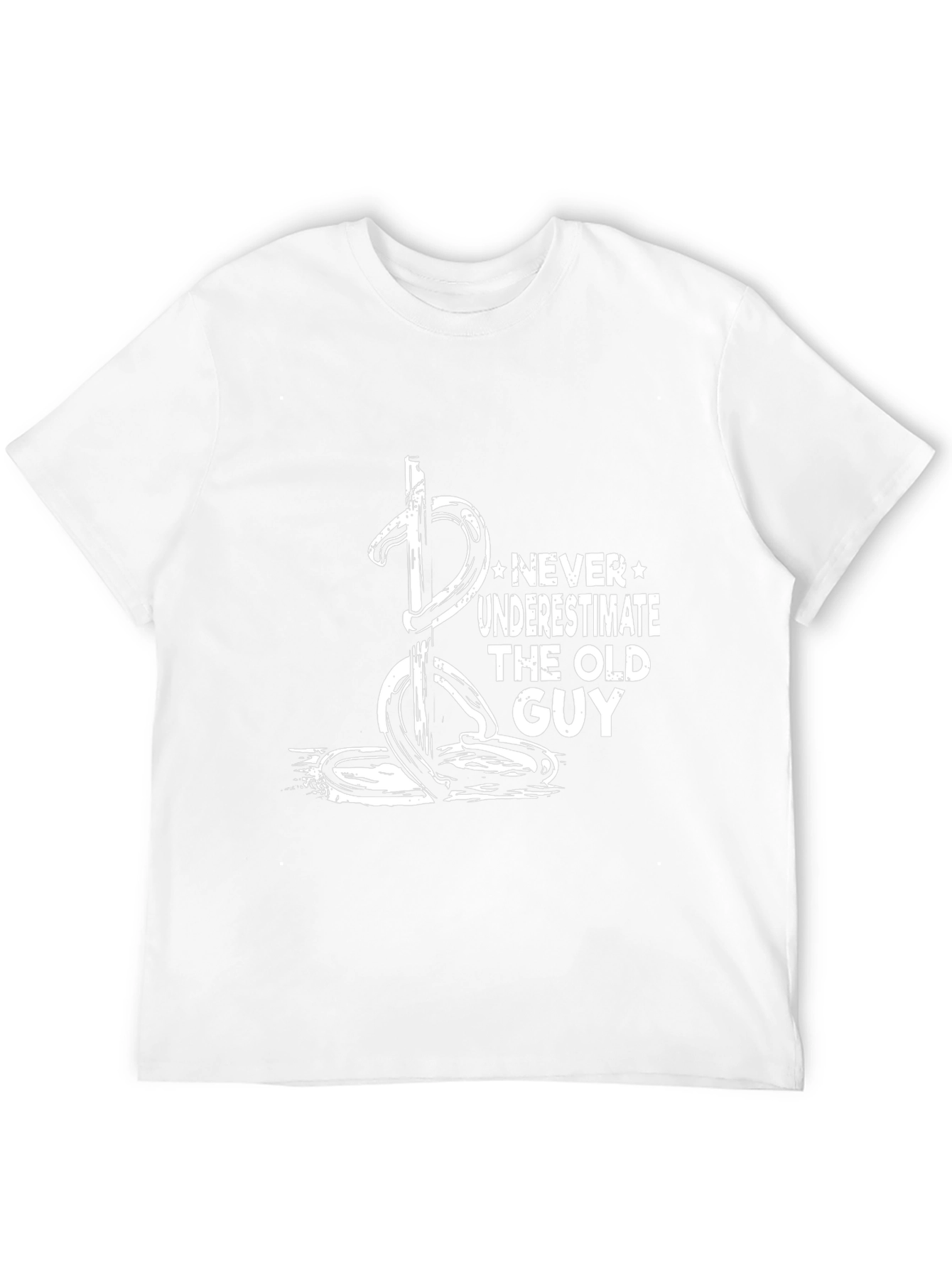 Never Underestimate Old Guy Black T-Shirt