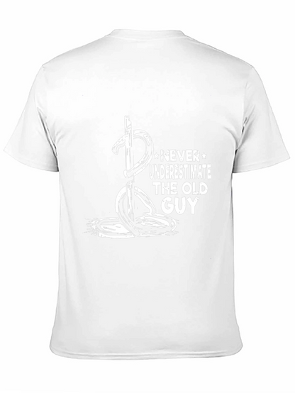 Never Underestimate Old Guy Black T-Shirt