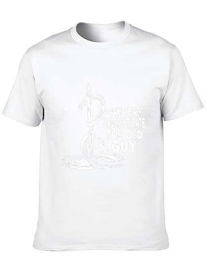 Never Underestimate Old Guy Black T-Shirt