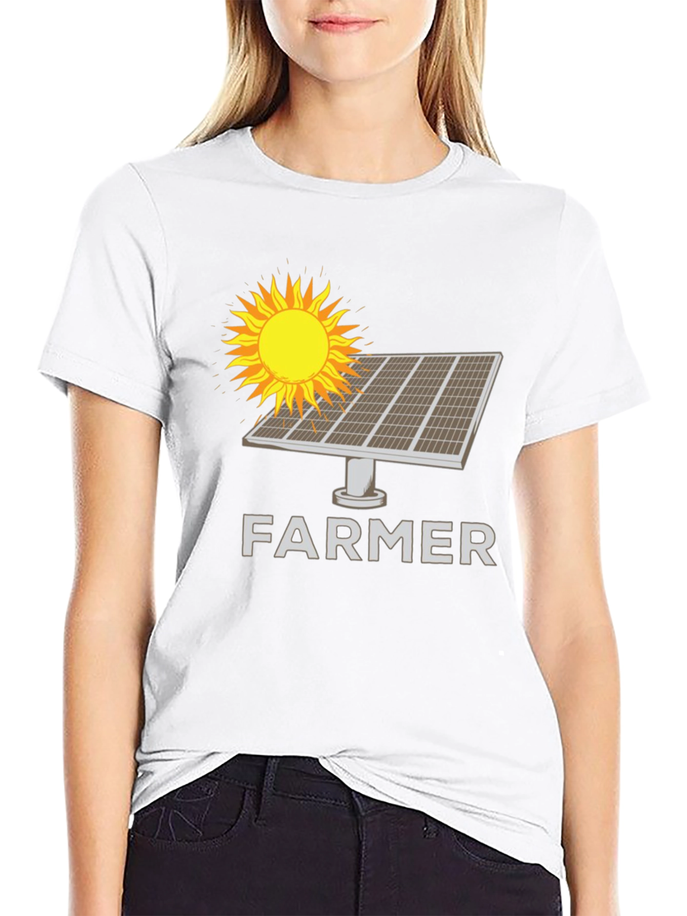 Solar Panel Farmer T-Shirt - Sustainable Agriculture Tee