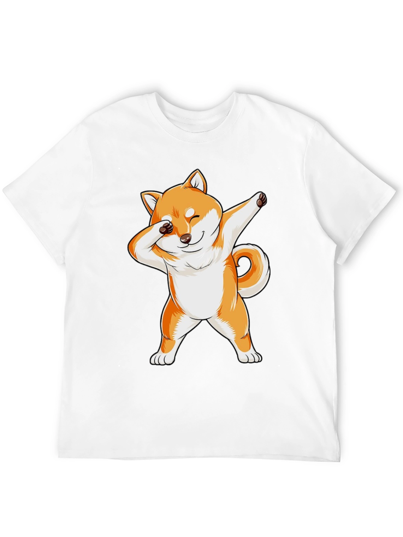 Dabbing Shiba Inu Graphic Tee - Black