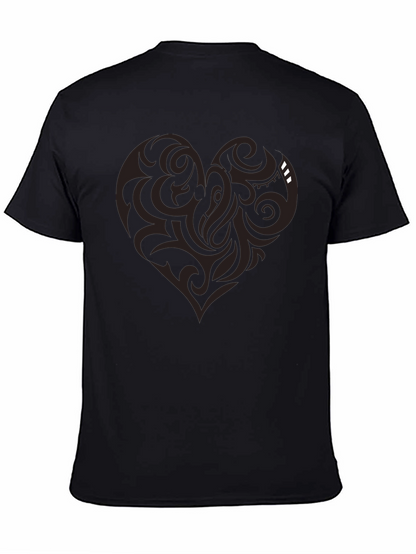 Tribal Heart Graphic Black Tee