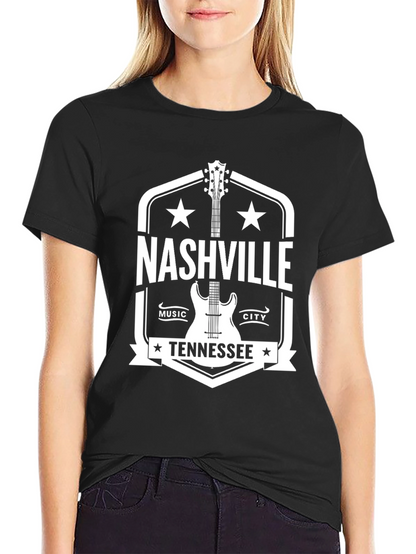 Nashville Tennessee Music City Guitar T-Shirt