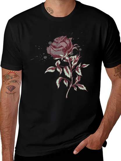 Rose Graphic T-Shirt - Stylish Floral Design