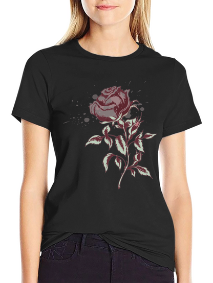 Rose Graphic T-Shirt - Stylish Floral Design