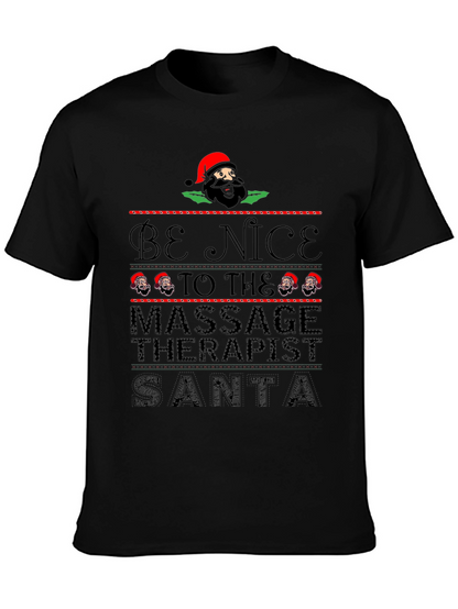 Funny Christmas Massage Therapist Santa T-Shirt