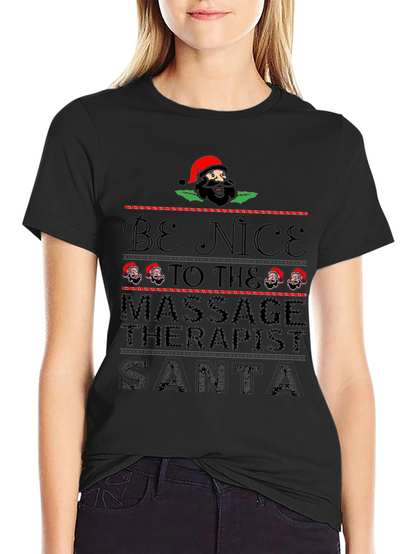 Funny Christmas Massage Therapist Santa T-Shirt
