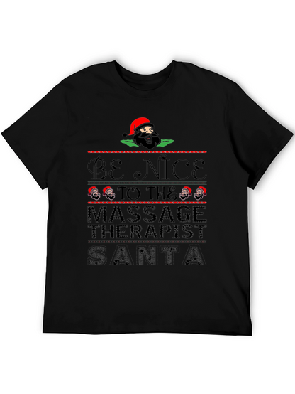 Funny Christmas Massage Therapist Santa T-Shirt