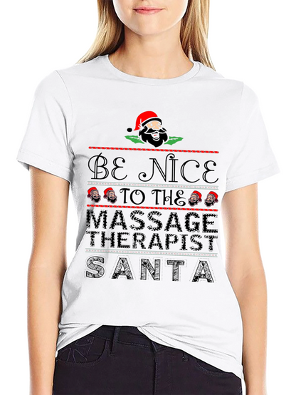 Funny Christmas Massage Therapist Santa T-Shirt