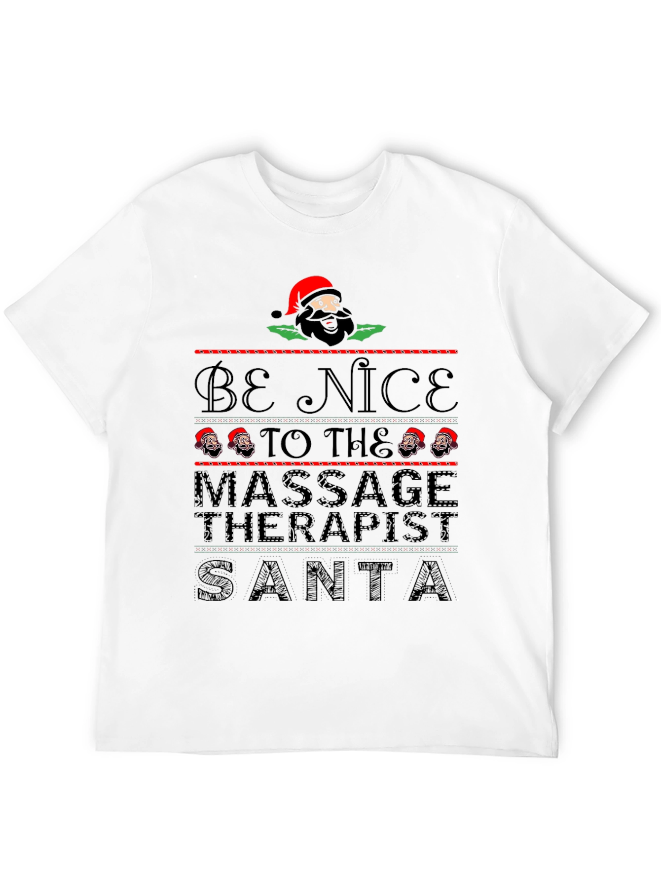 Funny Christmas Massage Therapist Santa T-Shirt