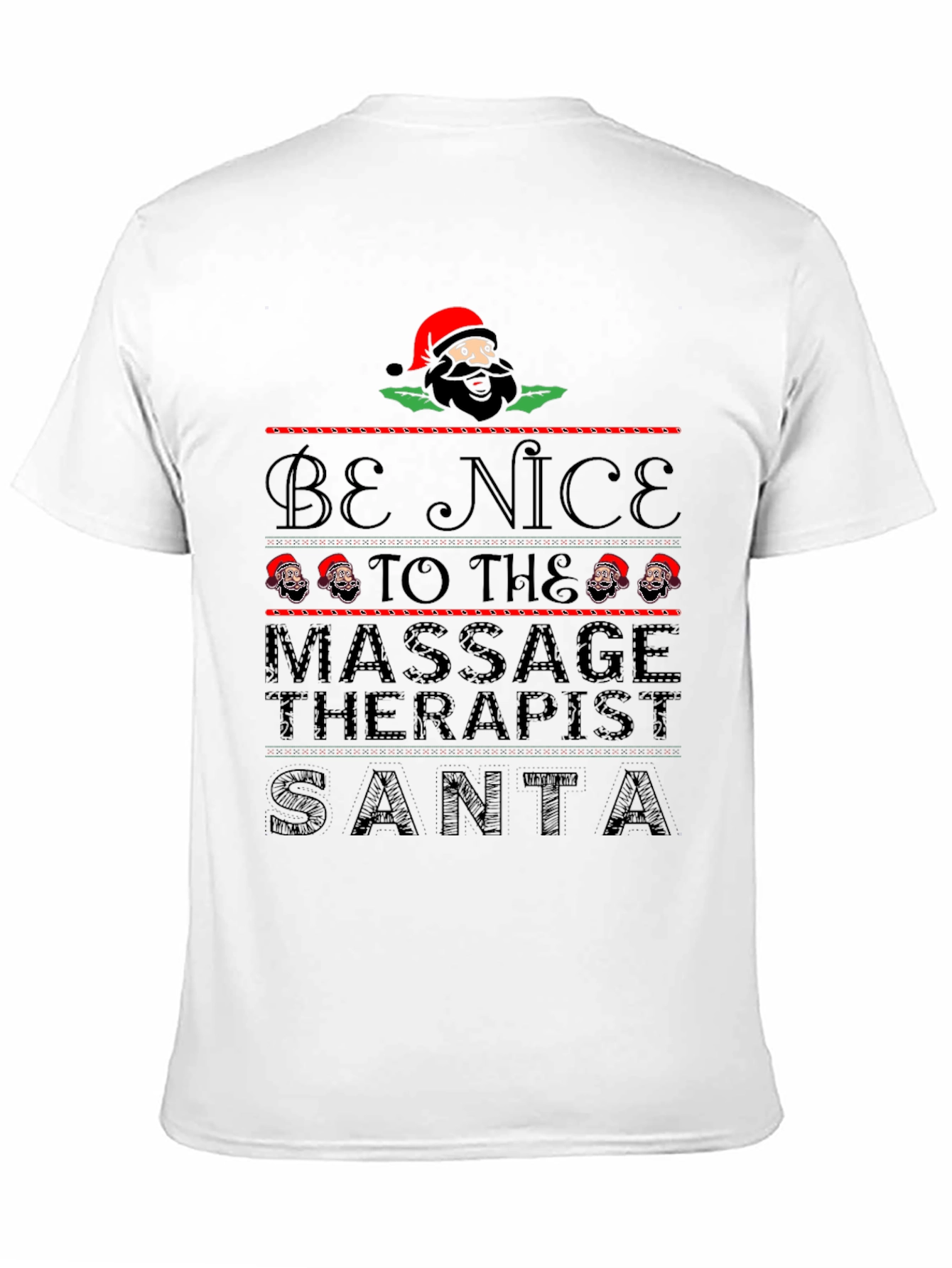 Funny Christmas Massage Therapist Santa T-Shirt