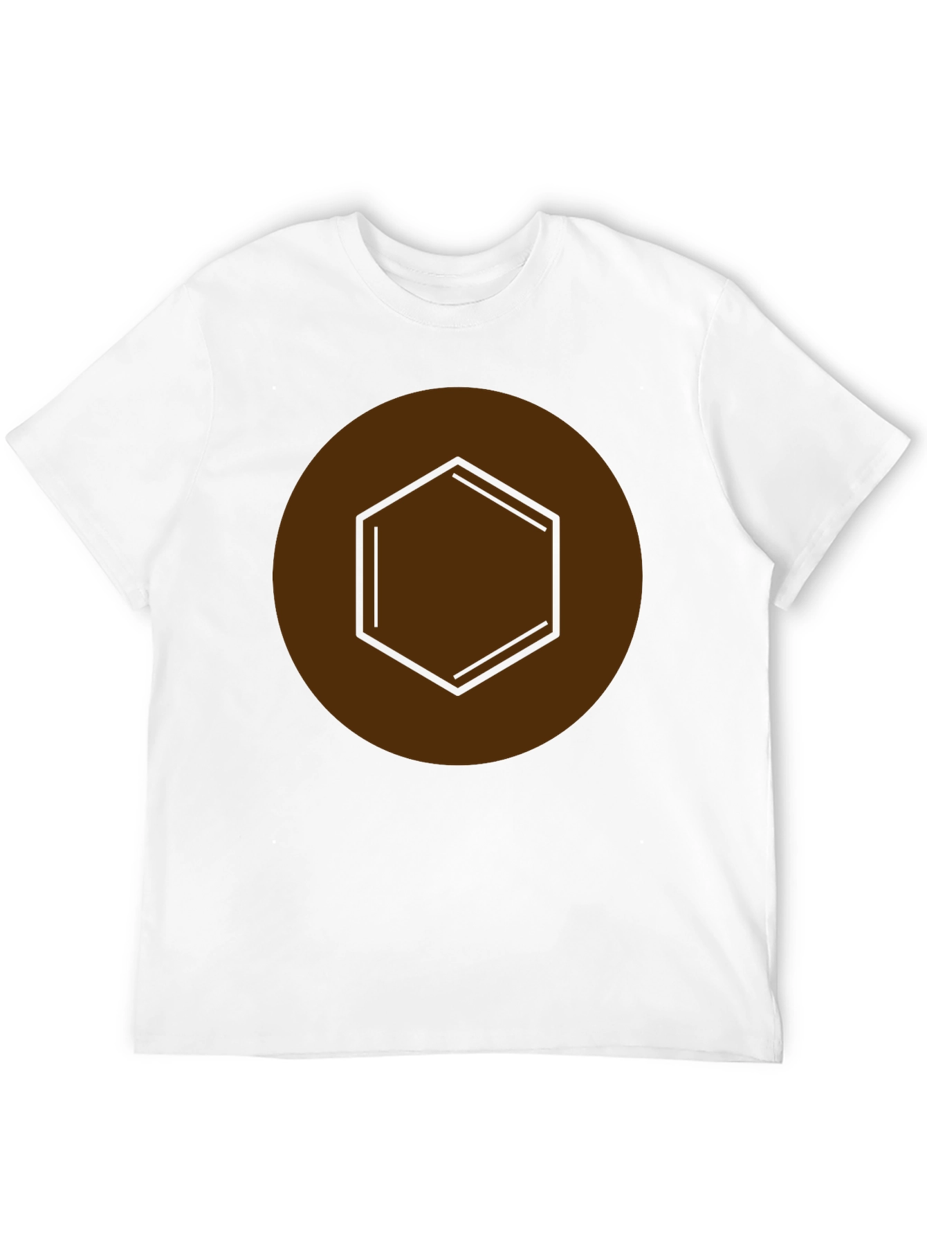 Geometric Hexagon Graphic Tee - Modern Casual Style