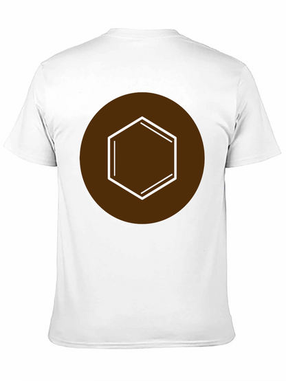 Geometric Hexagon Graphic Tee - Modern Casual Style