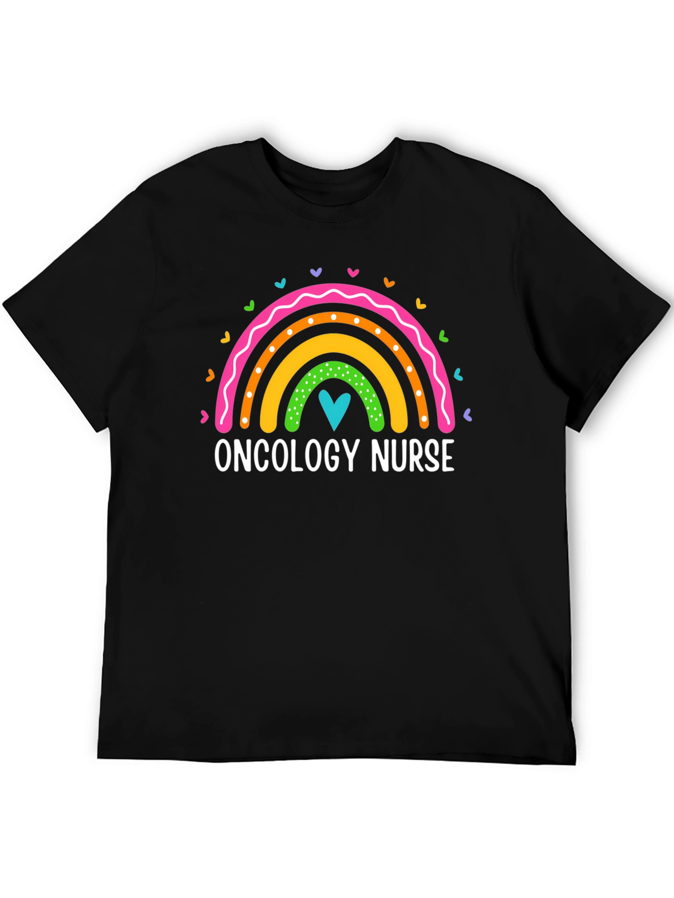 Oncology Nurse Rainbow Heart T-Shirt