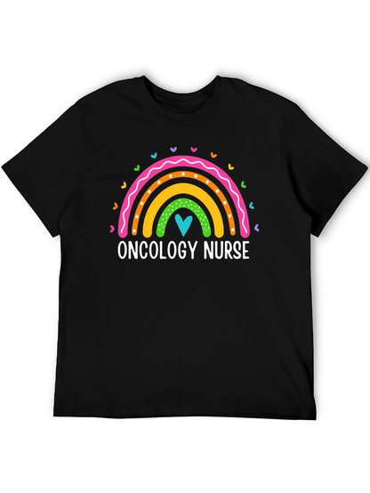 Oncology Nurse Rainbow Heart T-Shirt