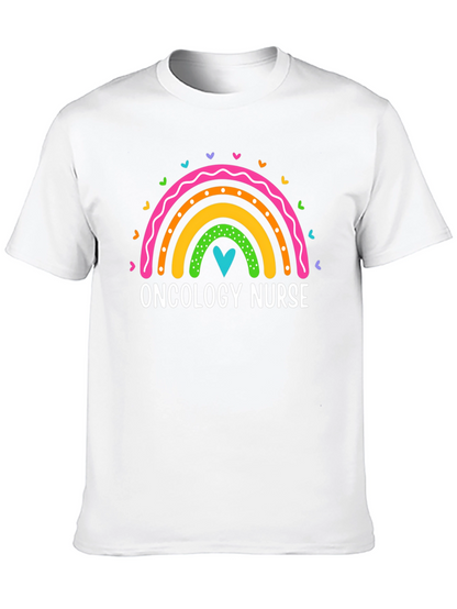 Oncology Nurse Rainbow Heart T-Shirt