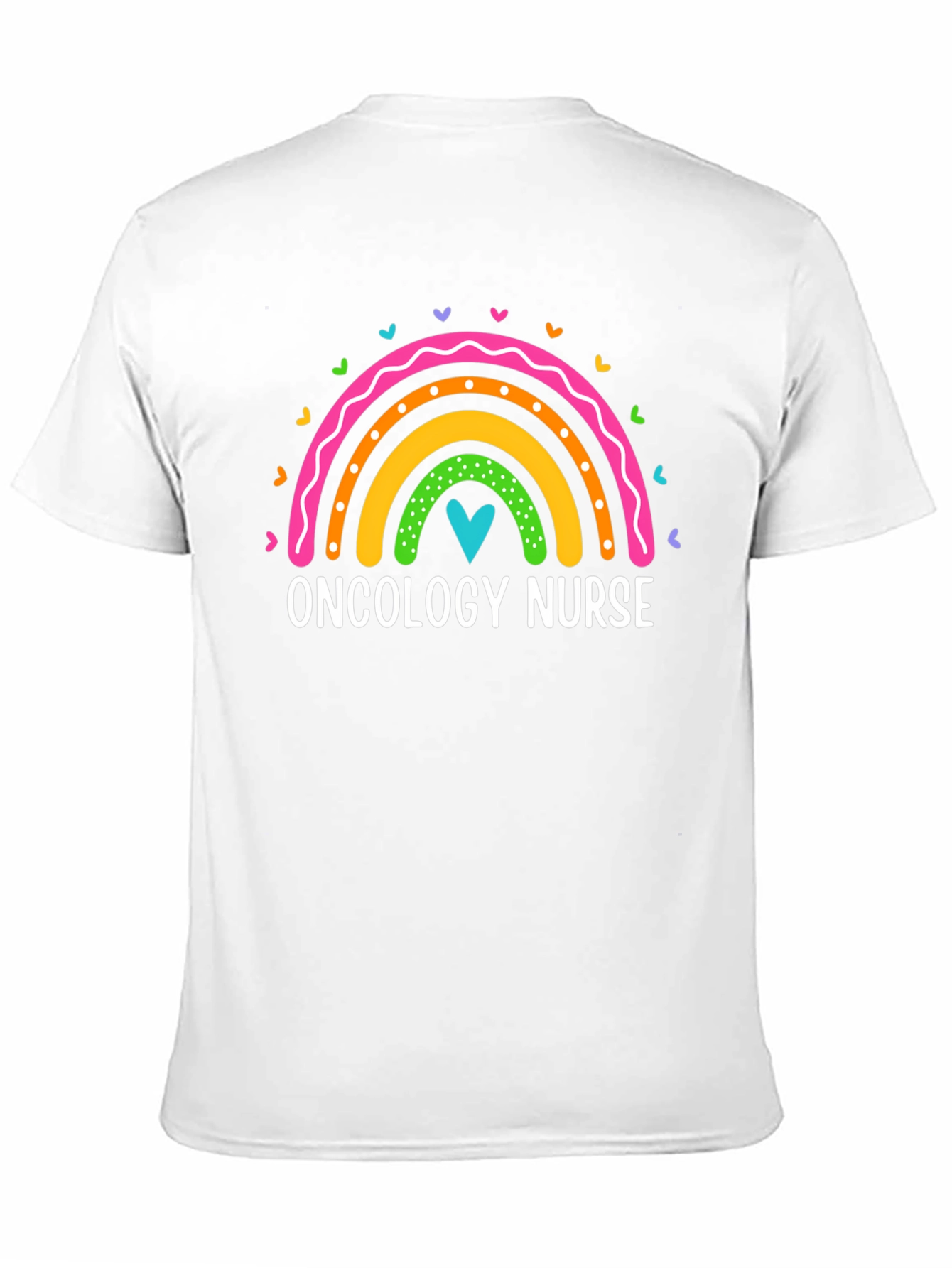 Oncology Nurse Rainbow Heart T-Shirt