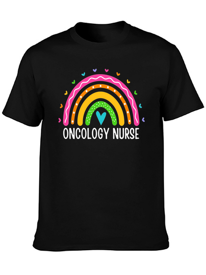 Oncology Nurse Rainbow Heart T-Shirt