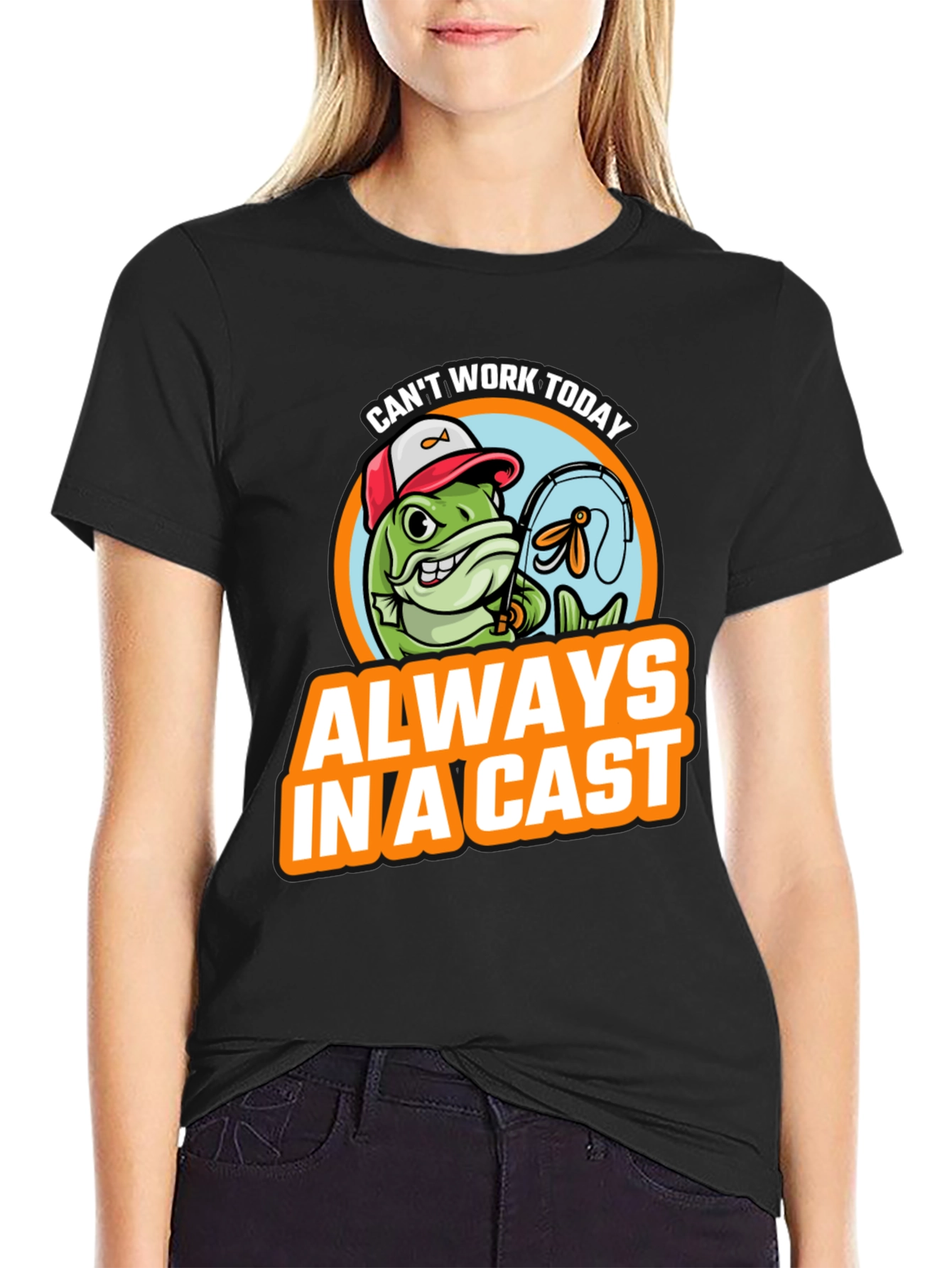 Funny Fishing T-Shirt - Always In A Cast