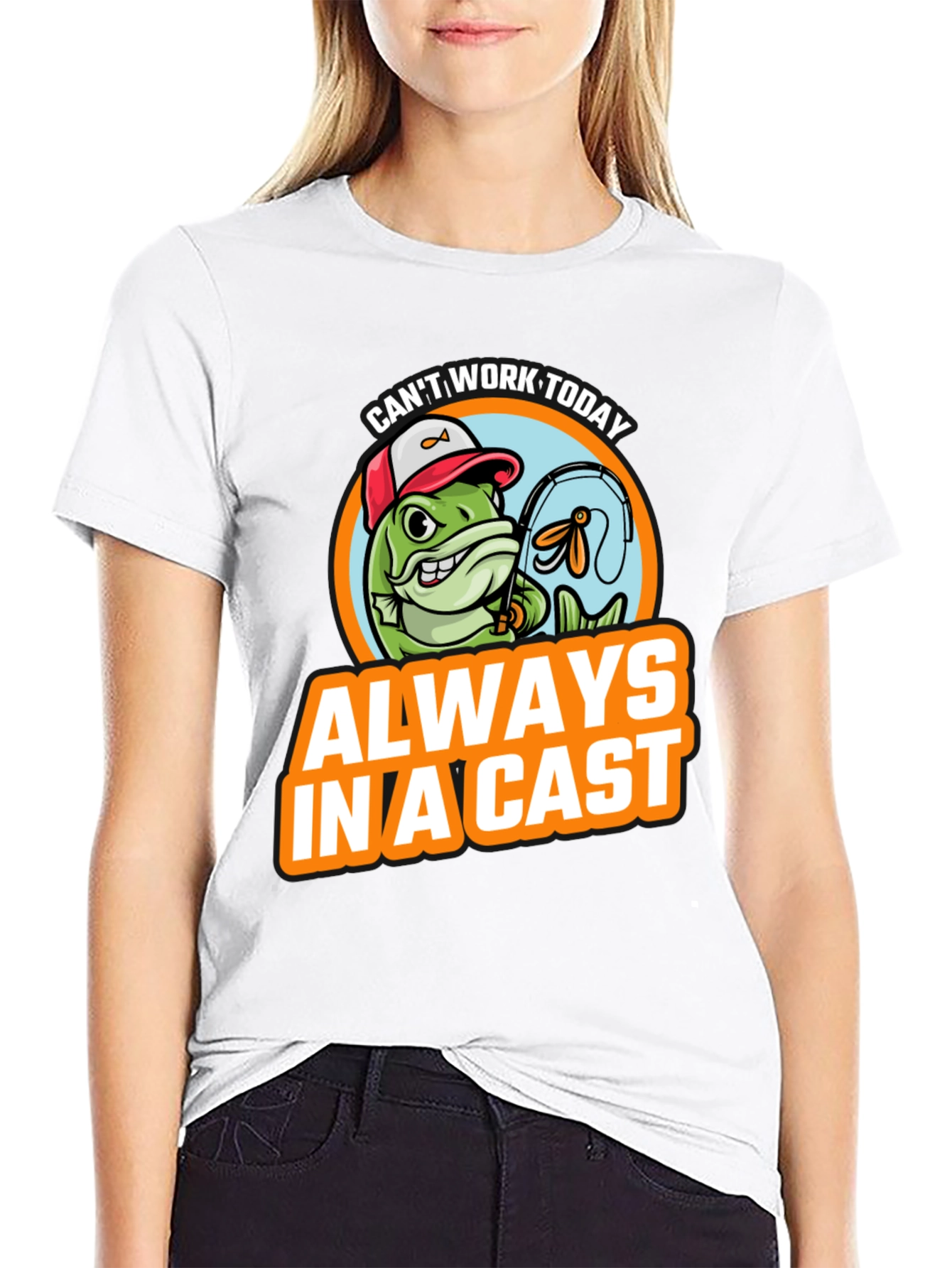 Funny Fishing T-Shirt - Always In A Cast