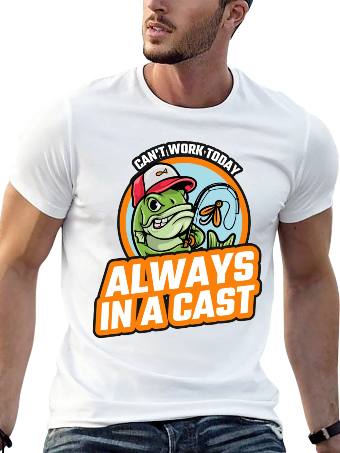 Funny Fishing T-Shirt - Always In A Cast