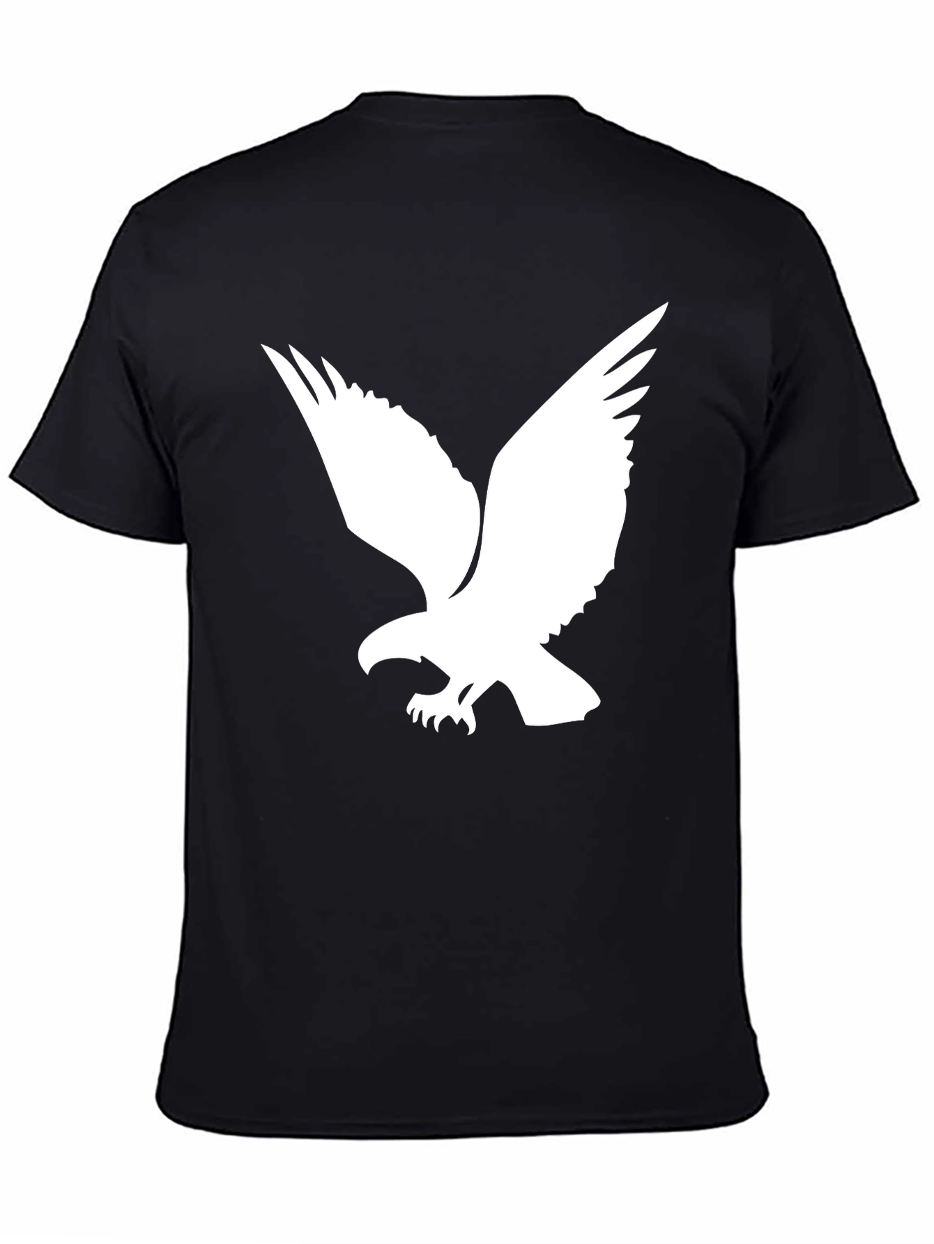 Black T-Shirt with Eagle Graphic