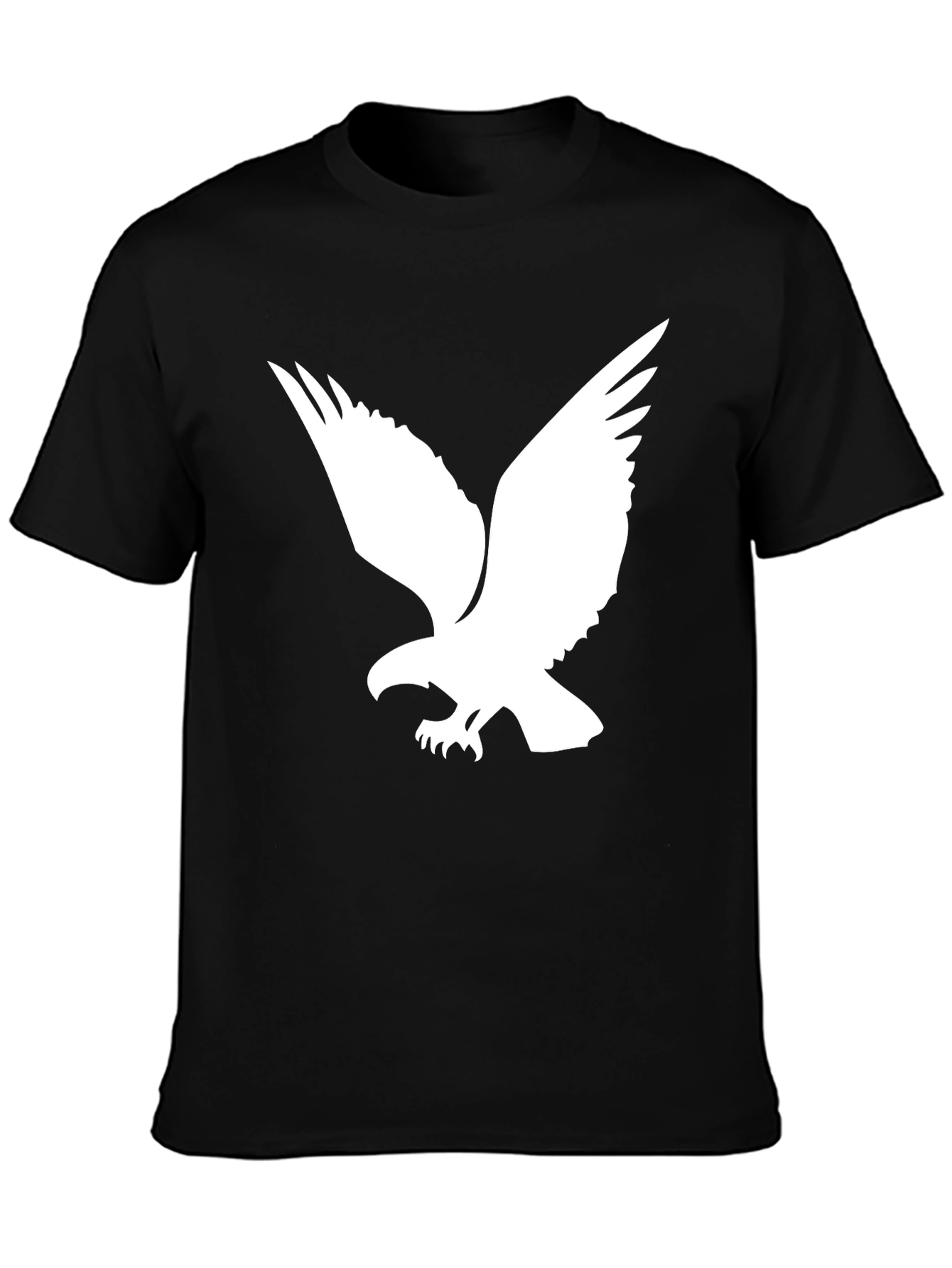 Black T-Shirt with Eagle Graphic