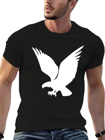 Black T-Shirt with Eagle Graphic