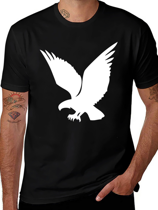 Black T-Shirt with Eagle Graphic