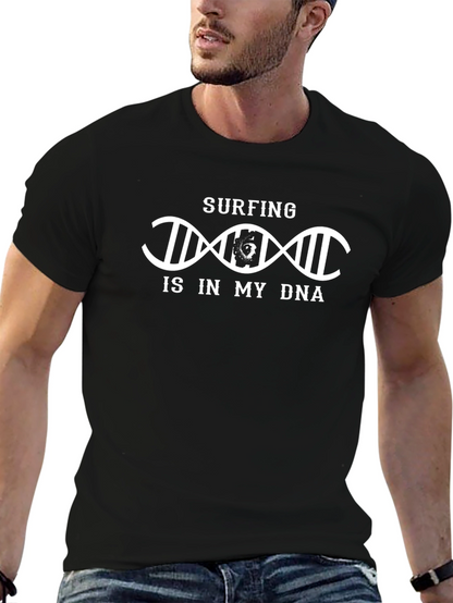 Surfing DNA Black T-Shirt - Mens