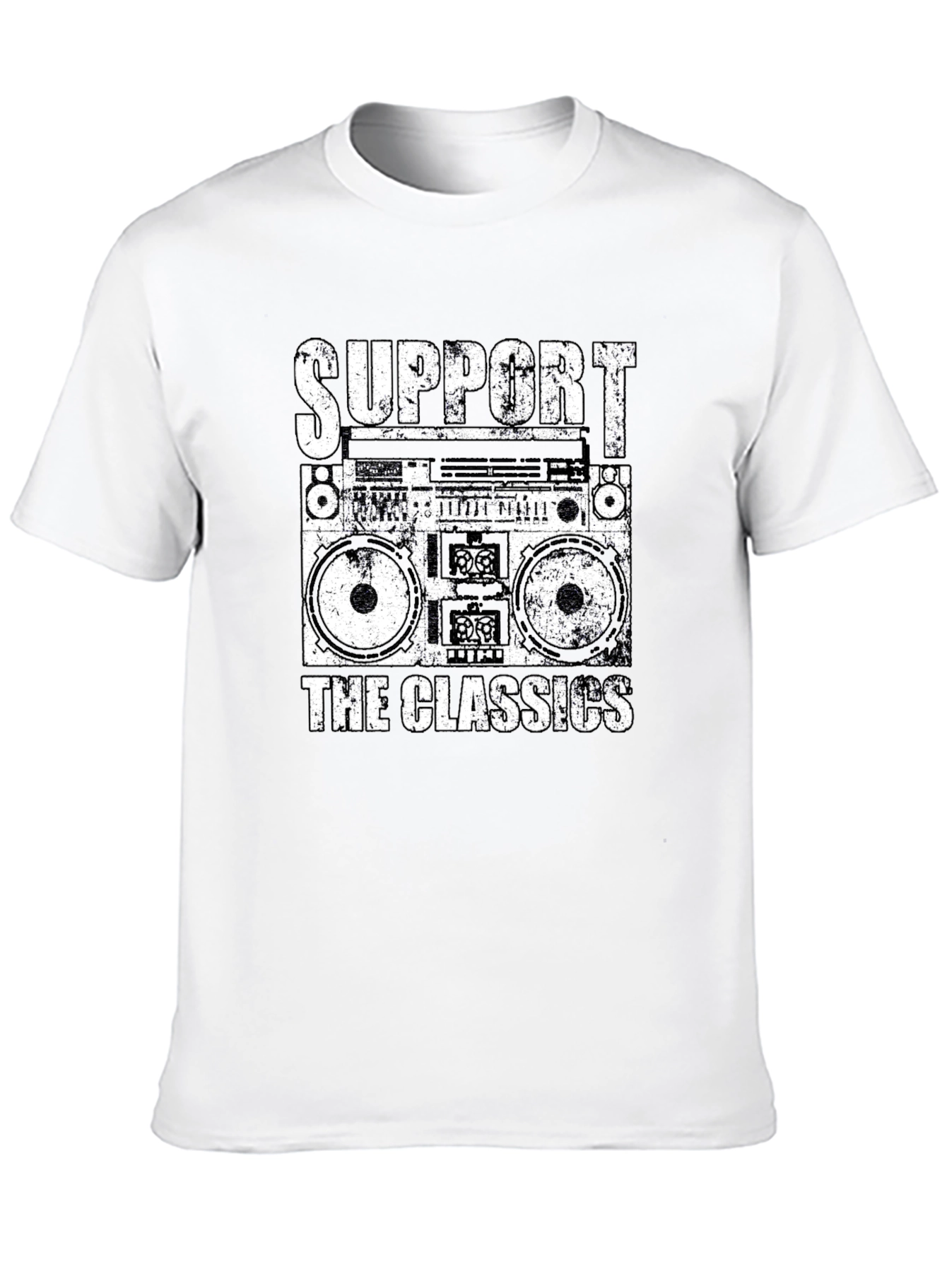 Retro Boombox T-Shirt - Support the Classics!