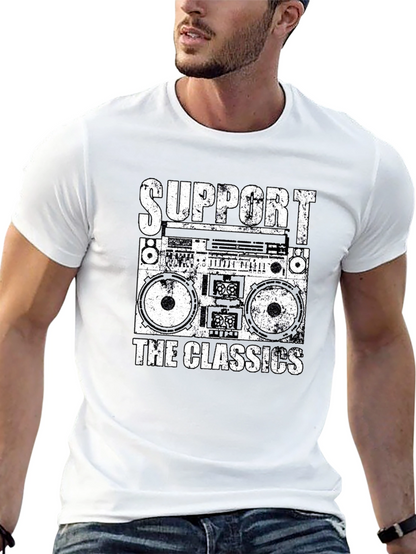 Retro Boombox T-Shirt - Support the Classics!