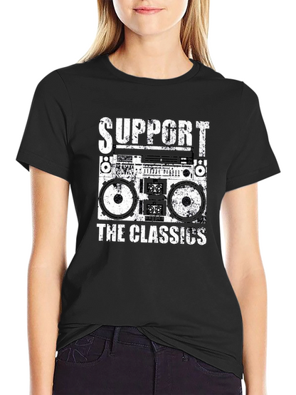 Retro Boombox T-Shirt - Support the Classics!