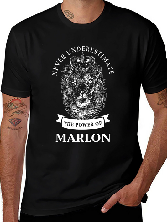 Never Underestimate Marlon Lion T-Shirt