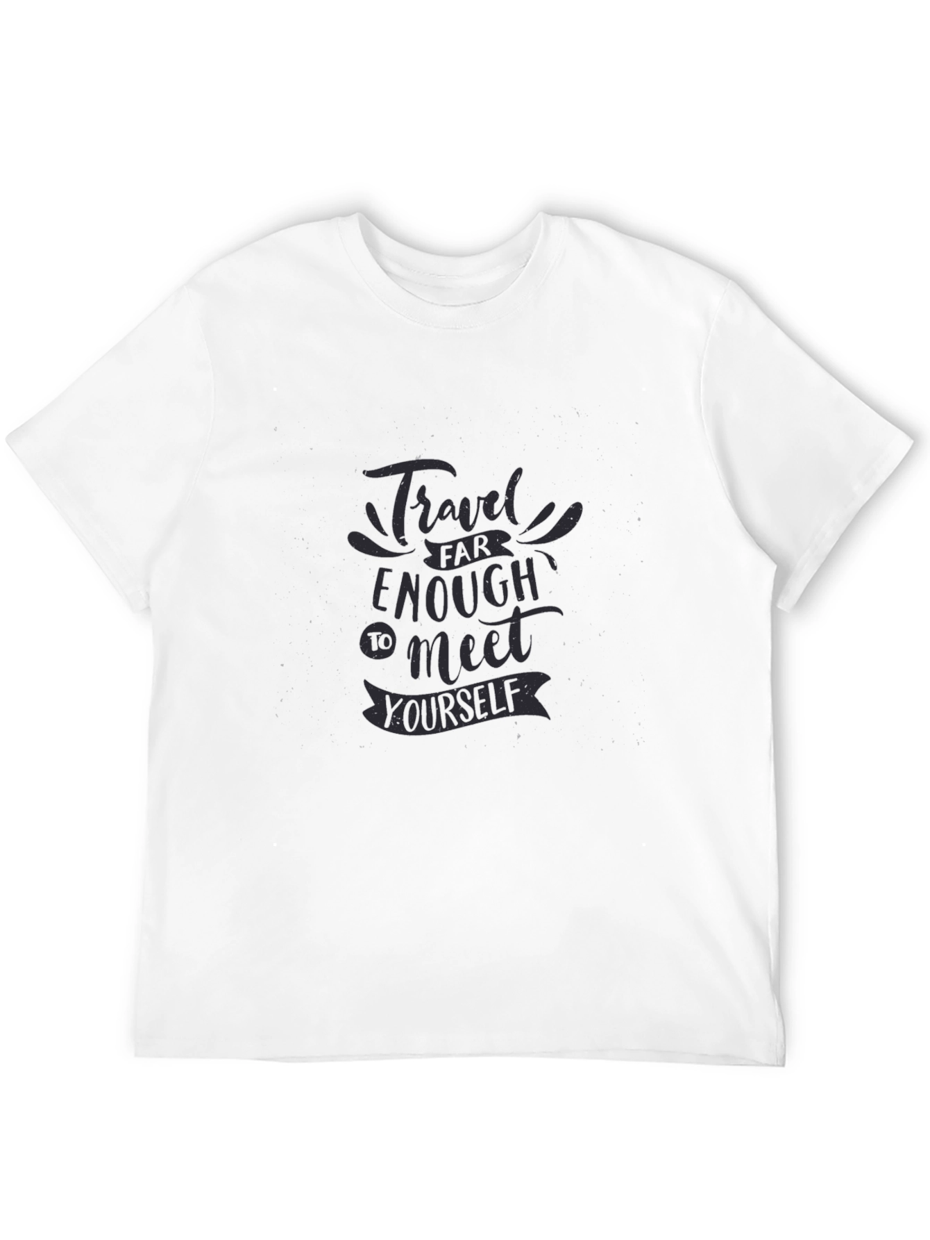 Travel Far Enough Graphic Tee - Soft Black Shirt
