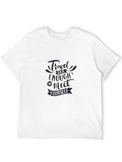 Travel Far Enough Graphic Tee - Soft Black Shirt