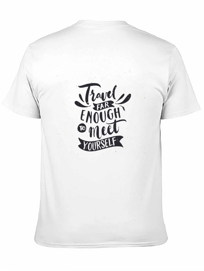 Travel Far Enough Graphic Tee - Soft Black Shirt