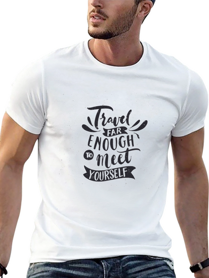 Travel Far Enough Graphic Tee - Soft Black Shirt