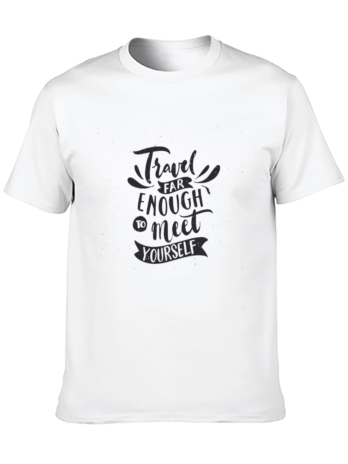 Travel Far Enough Graphic Tee - Soft Black Shirt