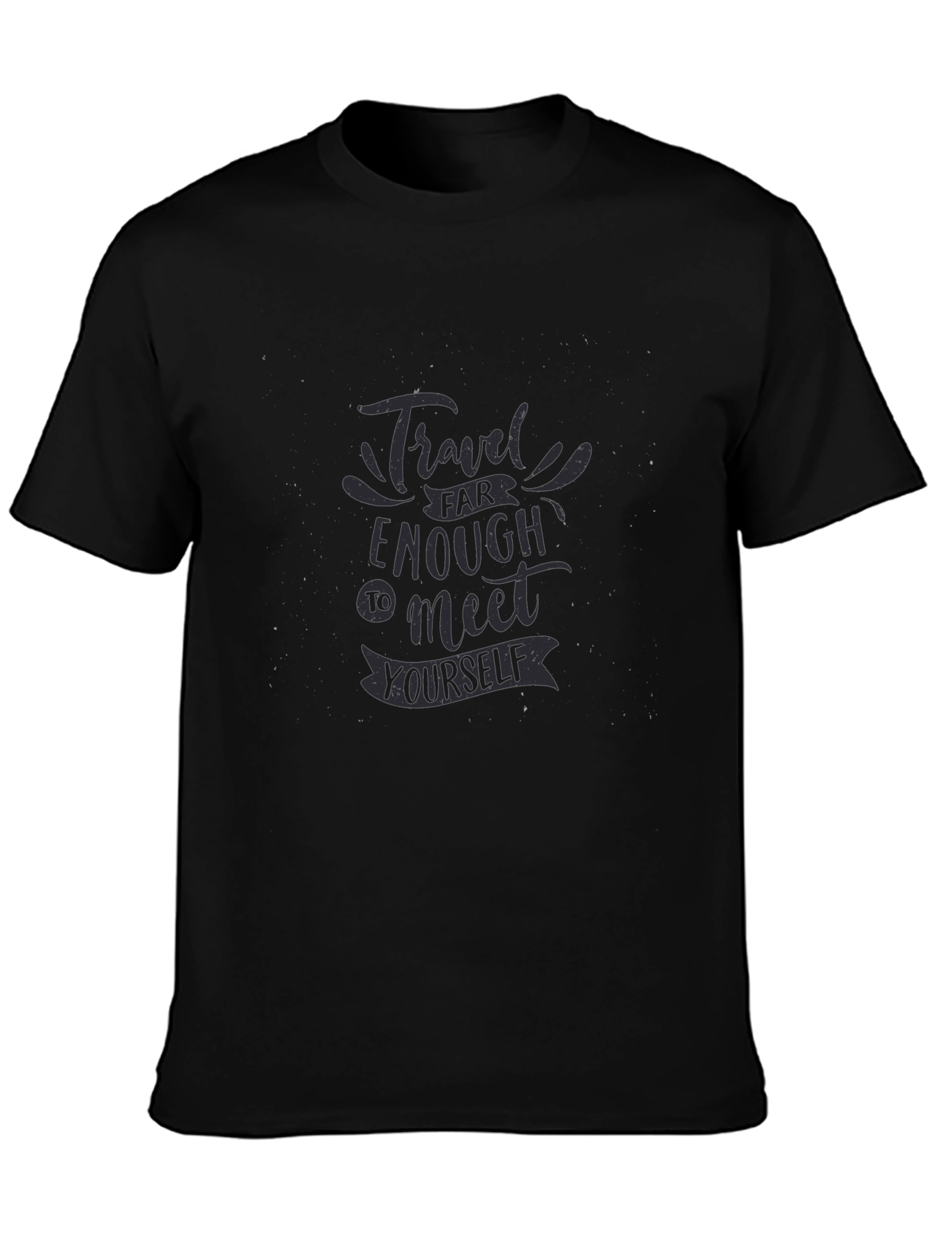 Travel Far Enough Graphic Tee - Soft Black Shirt