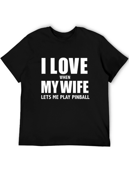 I Love My Wife Pinball Graphic T-Shirt