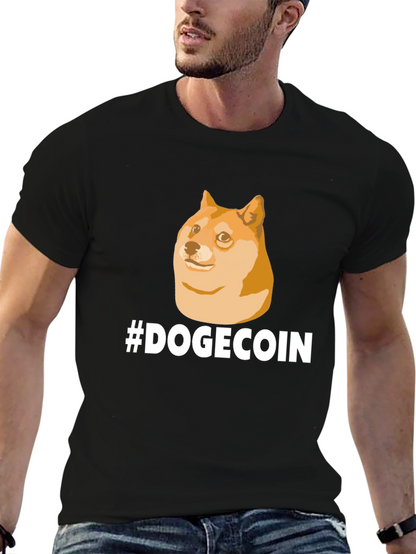 DogeCoin T-Shirt - Black Crypto Meme Tee