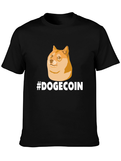 DogeCoin T-Shirt - Black Crypto Meme Tee