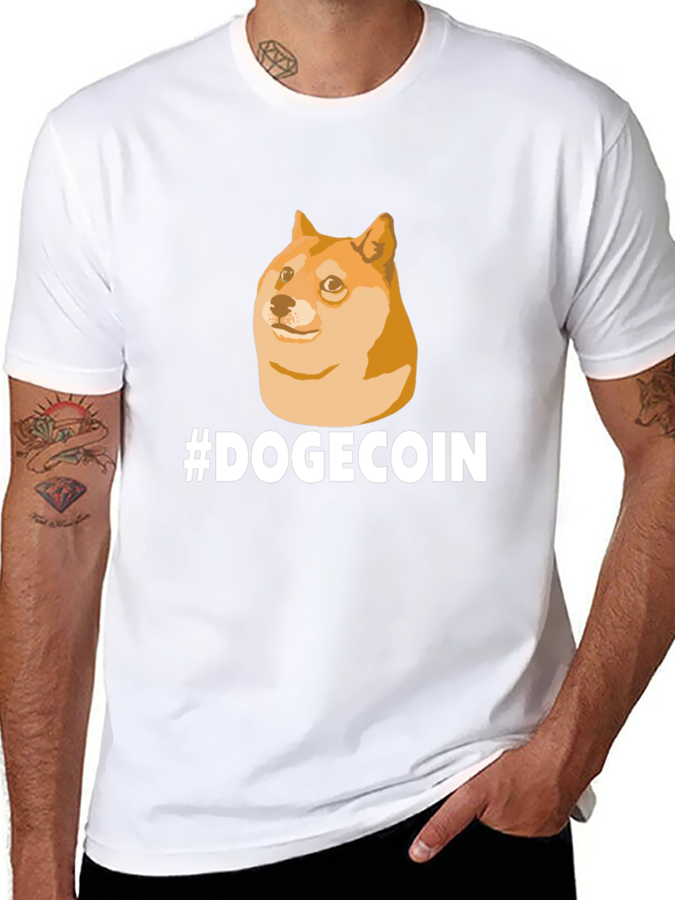 DogeCoin T-Shirt - Black Crypto Meme Tee