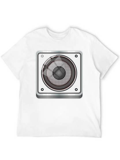 Speaker Graphic Print Black T-Shirt